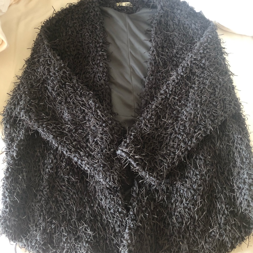 a.gain eyelash knit open cardigan